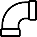 Pipe Angle Vector SVG Line Icon