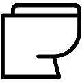 Toilet 3 Vector SVG Line Icon