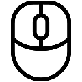 Computer Mouse 2 Vector SVG Line Icon