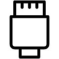 Hdmi Cable Vector SVG Line Icon