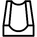 Concrete Drainage Vector SVG Line Icon