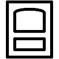 Interior Door Vector SVG Line Icon