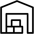 Warehouse Vector SVG Line Icon