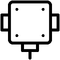 Junction Box 2 Vector SVG Line Icon