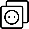 Sockets Switches Vector SVG Line Icon