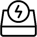 Electric Car Battery Vector SVG Line Icon