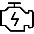 Electric Engine Vector SVG Line Icon