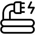 Ev Charging Cable Vector SVG Line Icon