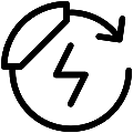Regenerative Braking Vector SVG Line Icon