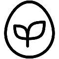 Organic Egg Vector SVG Line Icon