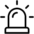 Alarm Siren Light Vector SVG Line Icon