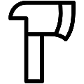 Fire Axe Vector SVG Line Icon