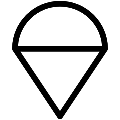 Fire Triangle Bucket Vector SVG Line Icon