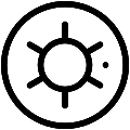 Optical Smoke Detector Vector SVG Line Icon