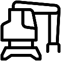 Knuckleboom Loader Vector SVG Line Icon