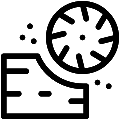 Log Grinding Vector SVG Line Icon