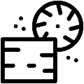 Log Sawing Vector SVG Line Icon