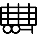 Log Trailer Vector SVG Line Icon