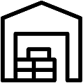 Lumber Warehouse Vector SVG Line Icon