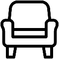 Armchair 2 Vector SVG Line Icon