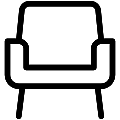 Dining Chair Vector SVG Line Icon