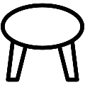 Round Table Vector SVG Line Icon