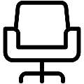 Swivel Chair Vector SVG Line Icon