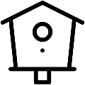 Birdhouse Vector SVG Line Icon