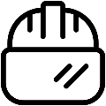 Face Shield Vector SVG Line Icon