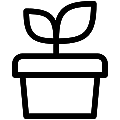 Plant Pot Vector SVG Line Icon