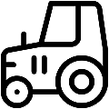Tractor Vector SVG Line Icon
