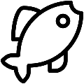Fish Vector SVG Line Icon