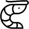 Shrimp Vector SVG Line Icon
