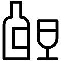 Wine Vector SVG Line Icon