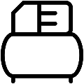 Air Compressor Vector SVG Line Icon