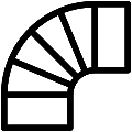 Air Duct Pipe Vector SVG Line Icon
