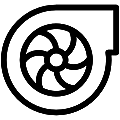 Boiler Fan Unit Vector SVG Line Icon