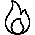Fire Flame Vector SVG Line Icon