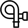 Gas Hose Connector Vector SVG Line Icon