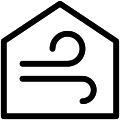 Home Ventilation Vector SVG Line Icon