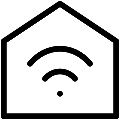 Smart Home Wifi Vector SVG Line Icon