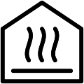 Underfloor Heating House Vector SVG Line Icon