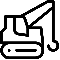 Pipelayer Vector SVG Line Icon