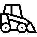 Skid Steer Loader Vector SVG Line Icon