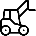 Telehandler Forklift Vector SVG Line Icon