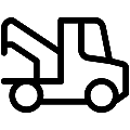 Tow Truck Vector SVG Line Icon