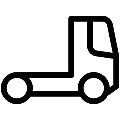 Truck Chassis Vector SVG Line Icon