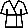 Bathrobe Vector SVG Line Icon