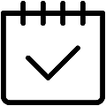 Calendar Check Vector SVG Line Icon