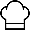 Chef Hat Vector SVG Line Icon